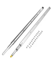 1 Pair Heavy Duty 60" Soft-Close Drawer Slides Ball Bearing Full Extension