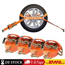 4x BullPower Spanngurte Auto Zurrgurte PKW Reifengurte Autotransport 3000kg 40mm
