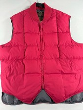 Vintage Eddie Bauer Downlight Vest Premium Quality Goose Down Men's Large Red Go