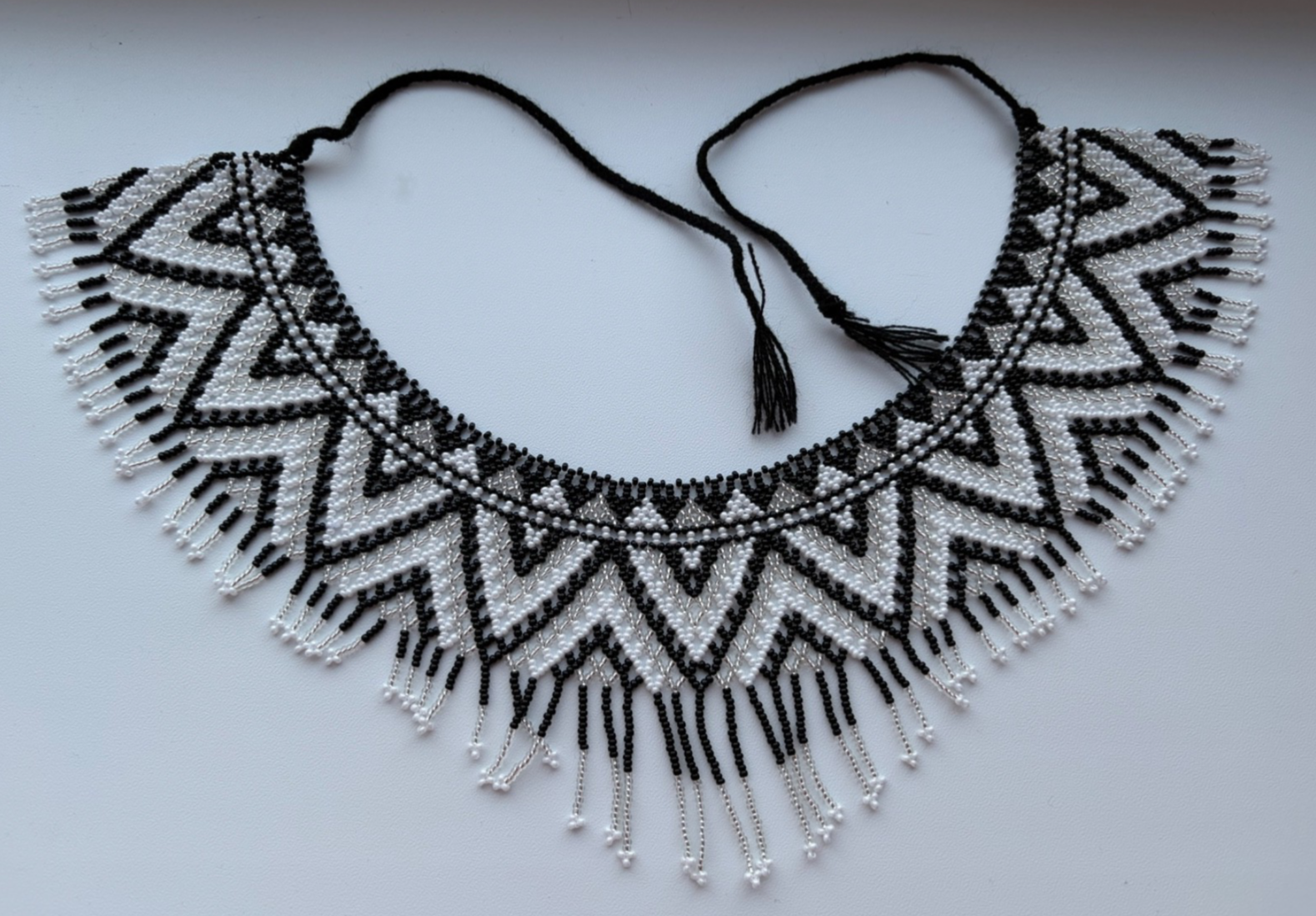 Handmade Ukrainian Beaded Necklace Sylianka – Traditional Ethnic Jewelry, Folk N