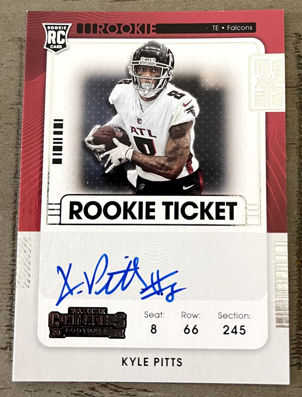 Kyle Pitts 2021 Panini Contenders #104 Variation Rookie Ticket Auto READ DESC