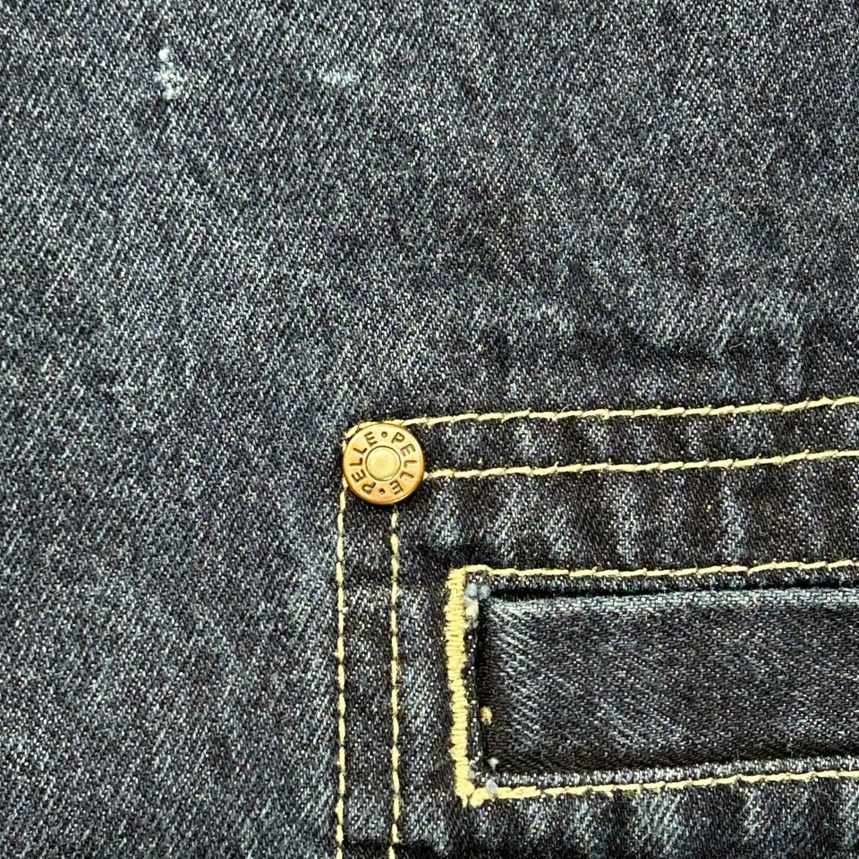 Pantalones Cortos de Jean Pelle Pelle De Colección Para Hombres 36 y2k Pantalones Cortos Sueltos Hip Hop Rap Patín Sueltos Foto 4 de 4