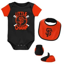 Newborn & Infant Black/Orange San Francisco Giants Little Champ Three-Pack