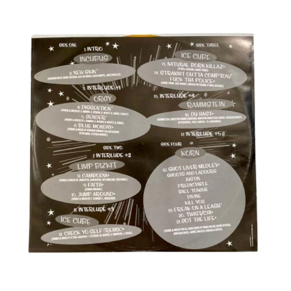 1Day Ship Family Values Tour '98 Yellow Vinyl LP Us Org Korn Limp Bizkit Incubus - Image 3 of 4