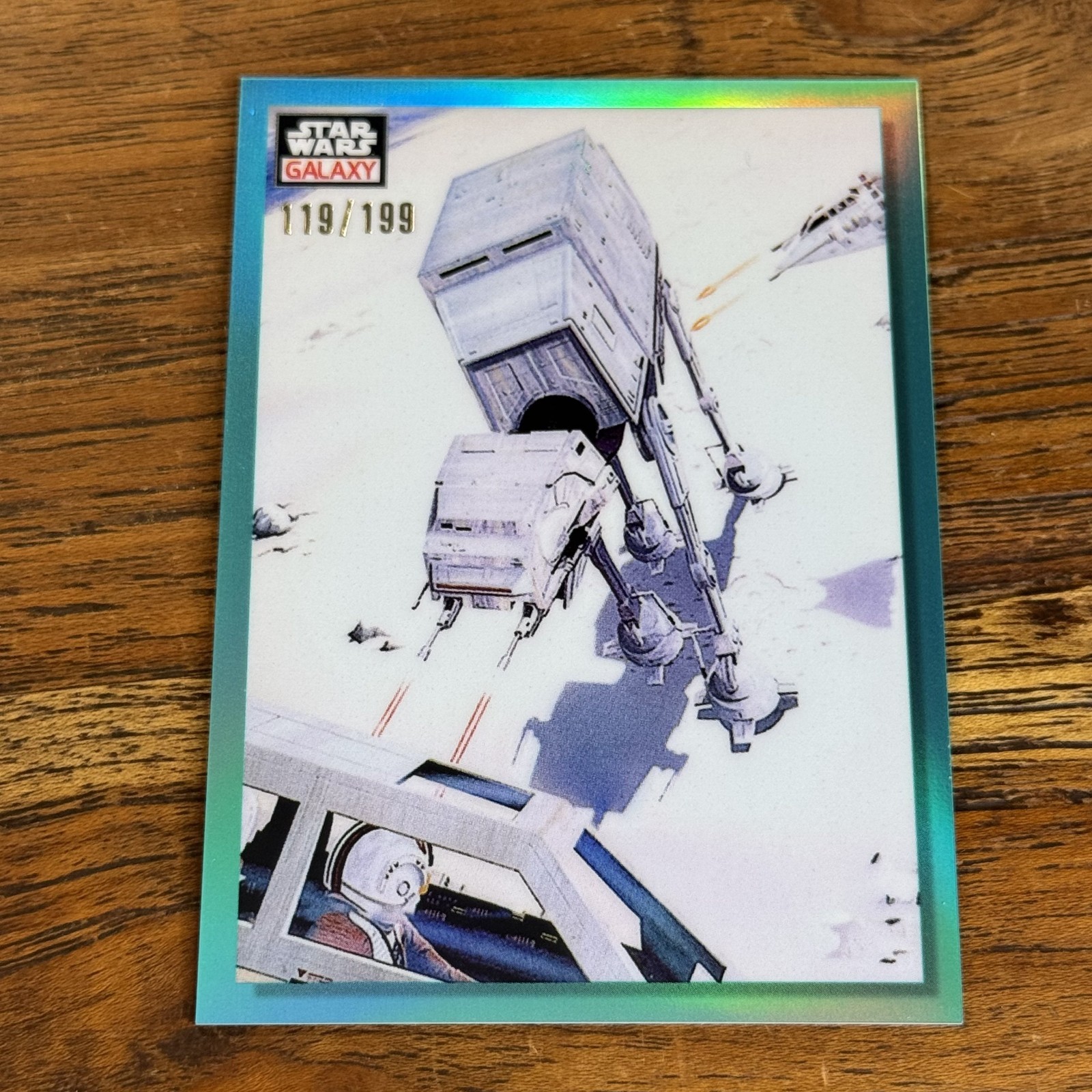Hoth From the Air 2023 Topps Star Wars Galaxy Chrome AQUA 119/199 Refractor #3