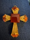 Vintage Crimson Cornerstone necklace and matching earrings — photo 1