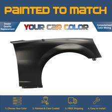 For 2010-2015 Chevy Camaro Coupe Right Fender Passenger Side Painted To Match For 2010-2015 Chevy Camaro Coupe Right Fender Passenger Side Painted To Match