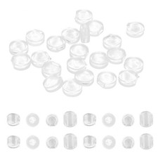 100Pcs Transparent Earring Back Pads Clip on Cushions for Comfortable Stable Fit
