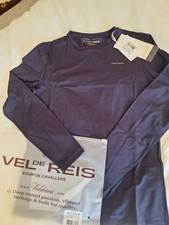Chemise d'entraînement technique femme Vel de Reis bleu marine taille IT40 UK 10 neuve avec étiquette 135€