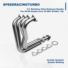 4-1 Stanless Steel Exhause Manifold Header For 99-00 Honda Civic Si Em1 B16a2