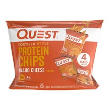 Quest Tortilla Style Protein Chips, Nacho Cheese, Baked, 1.1oz, 4 Count....