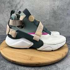 Nike Air Huarache City Shoes Womens Size 11 Green Pink Strap Sneaker AH6787-005