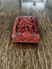 古董中国雕漆在中式古董盒子| eBay