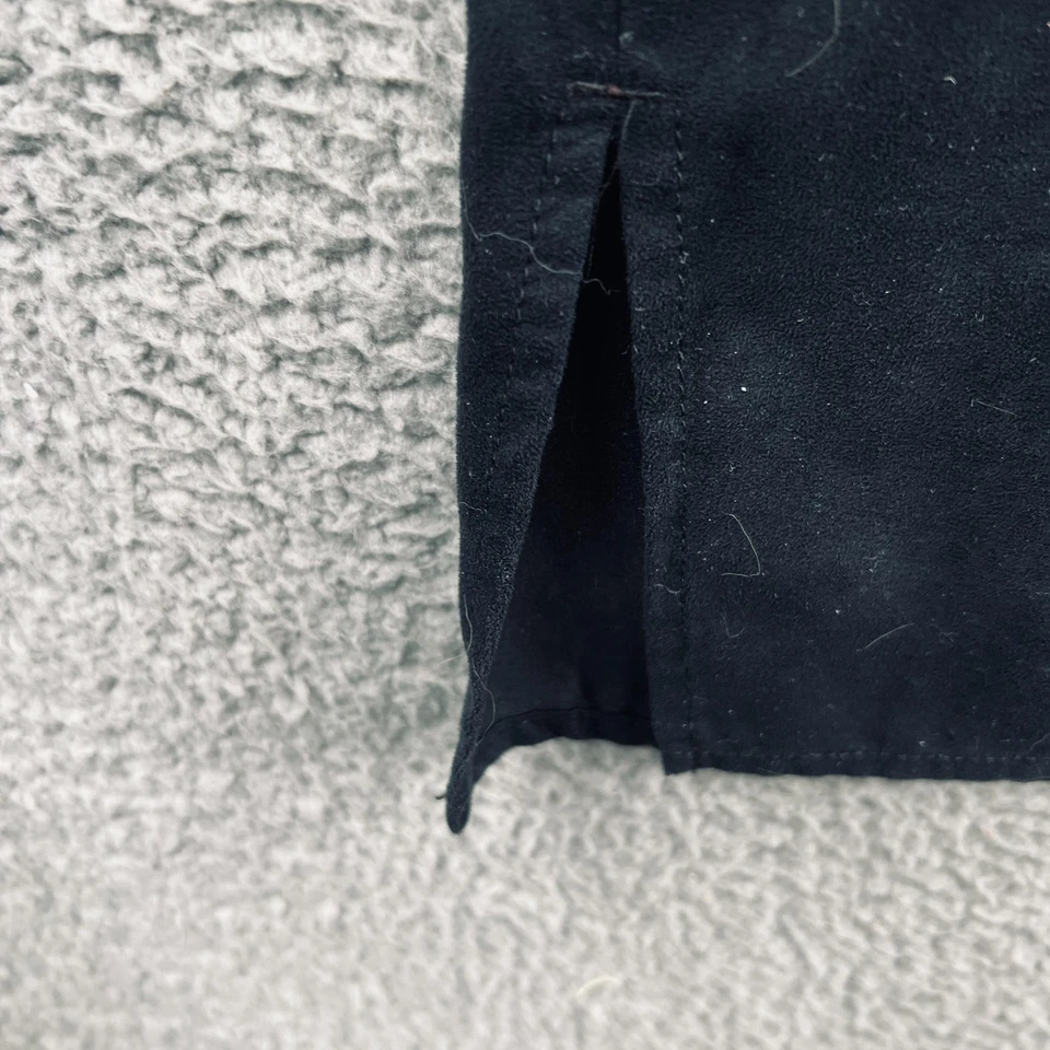 Lizsport Womens Shirt Large Tan Button Front Y2K Minimalist Chamois Overshirt - Image 4 of 4