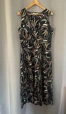 Seasalt Cornwall Beach Glass Organic Cotton Maxi Dress - Size 14 - Black Multi