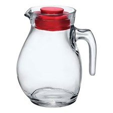 Caraffa Vetro Sangria 1,5lt Bormioli Rocco Tappo Rosso Brocca Acqua Ristorante