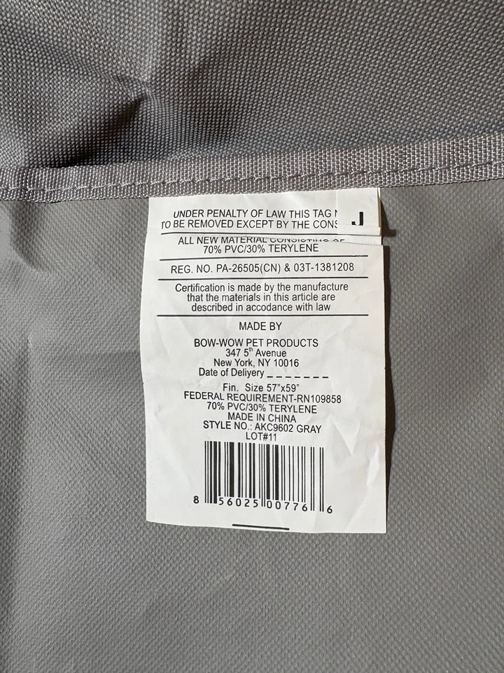 American Kennel Club Gray Hammock Style Waterproof Car Seat Cover for Dogs - Image 3 of 4