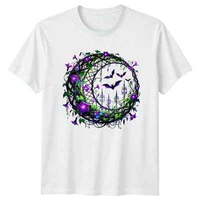 Mystical Bats Morning Glory Moon T-Shirt Gothic Fantasy Geburtstag Geschenk