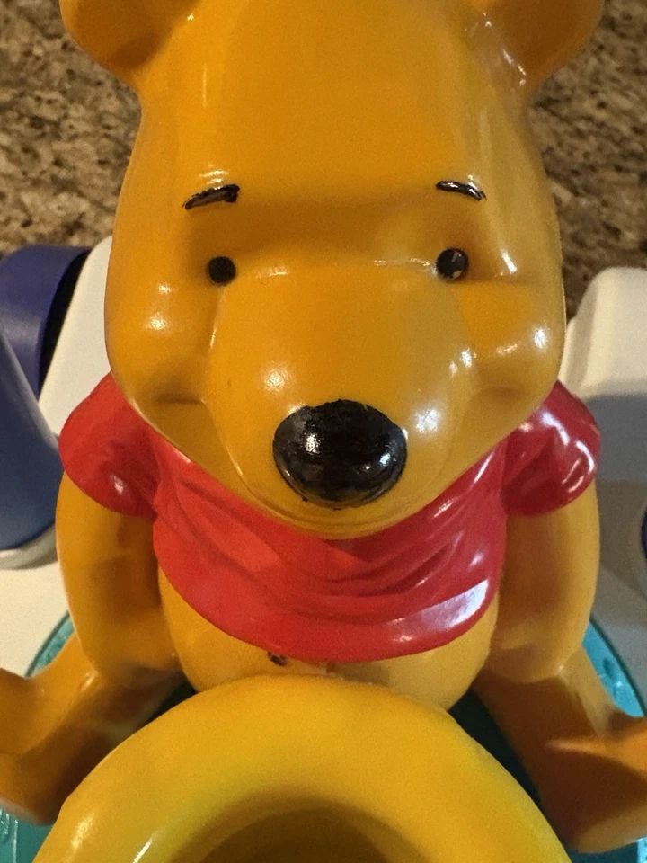Winnie the Pooh DE COLECCIÓN Mattel Spinning Pooh Walker Push Toy Baby 1997 RARO Foto 3 de 4