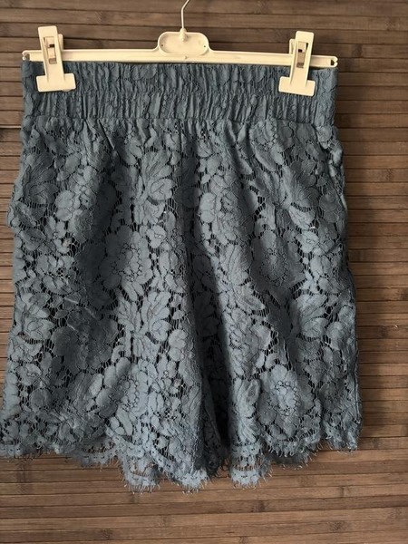 Women Ganni Shorts Navy Polyester 36 / S / 44