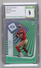 2021 Panini Illusions Illusionists Emerald Trey Lance #ILL-12 CSG 9 Mint pw2