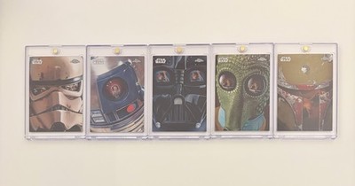 2024 Topps Chrome Star Wars Reflections Set #R-1, #R-2, #R-3, #R-4 & #R-5