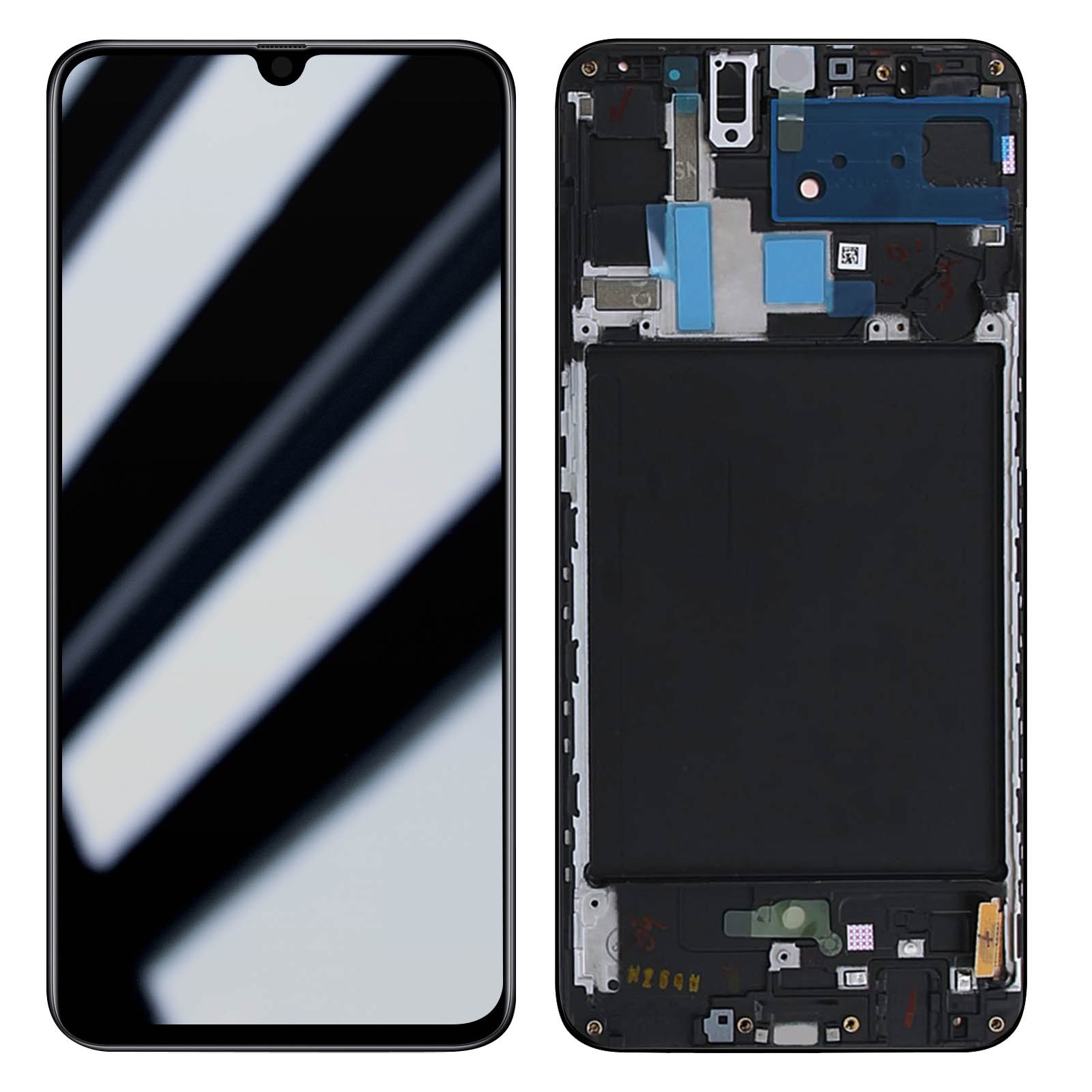 Réparer un écran cassé de Galaxy A70 grâce au bloc LCD tactile avec châssis