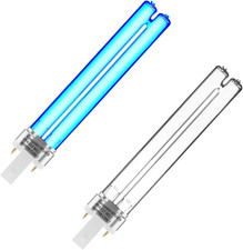 2 pcs 9 WATT UVC PL-S9/TUV G23 Base Replacement UV Light Bulb for Outdoor Pond C