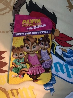 Alvin and The Chipmunks ''Meet the Chipettes'' 5 page cardboard reading book f...