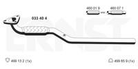Ernst Abgasrohr 033404 FüR Opel Meriva X03 GroßRaumlimousine E75 16V