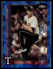 2025 Topps Chrome Sapphire Jacob deGrom #214 Texas Rangers