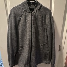 Lululemon Women's Gray Full Zip Polyester Blend Activewear Jacket with Pockets