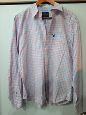 American Eagle outfitters button up dress shirt blue /pink/white Large