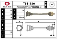 EAI Antriebswelle Vorne Rechts 617Mm FüR Audi A4 B5 Limo 95-08 8D0407452FV
