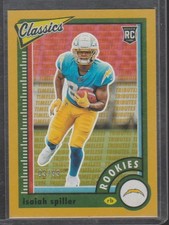 2022 Classics Isaiah Spiller #160 RC GOLD Serial # /99 | LA Chargers Rookie