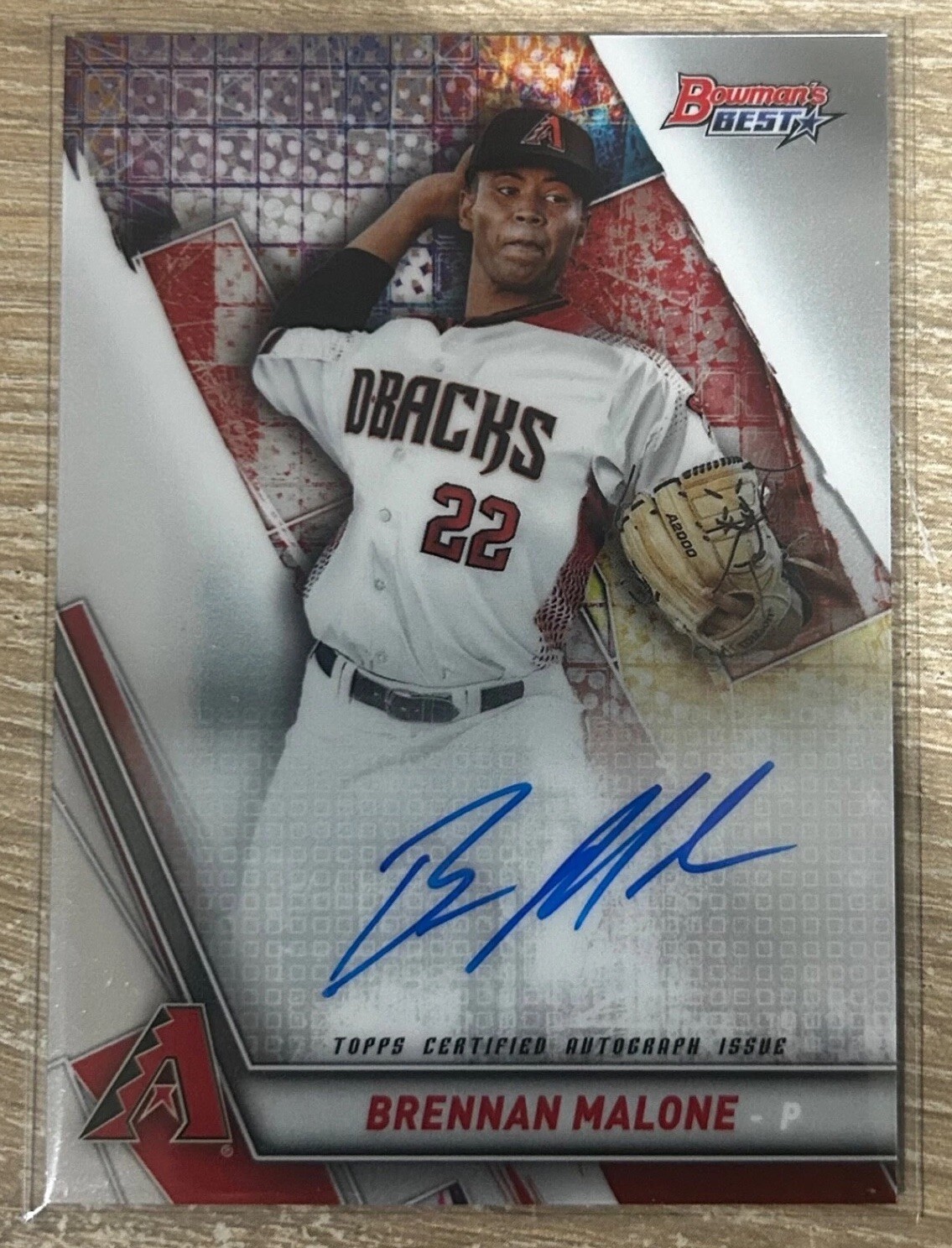 2019 Bowman's Best Autographs #B19-BM Brennan Malone Auto RC Diamondbacks
