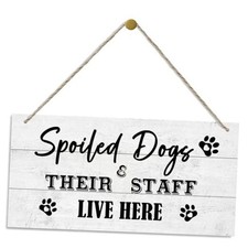 Pet Decor Signs, Decorative Wood Hanging Wood Plaque, Funny Dog Sign, Rustic