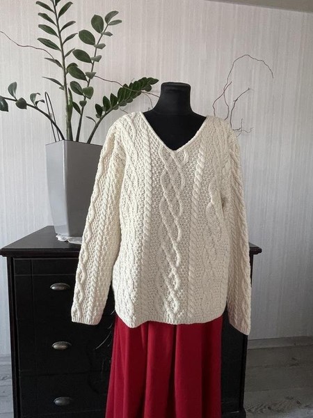 Women Paul James Sweater White Wool 38 / M / 46