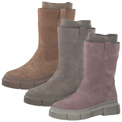 Damen Stiefelette warm gefütterter Plateau Boot Strick 5-26460-41 