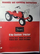 Sears Custom 6 Garden Tractor & Dozer Snow Blade Owner & Parts (2 Manuals