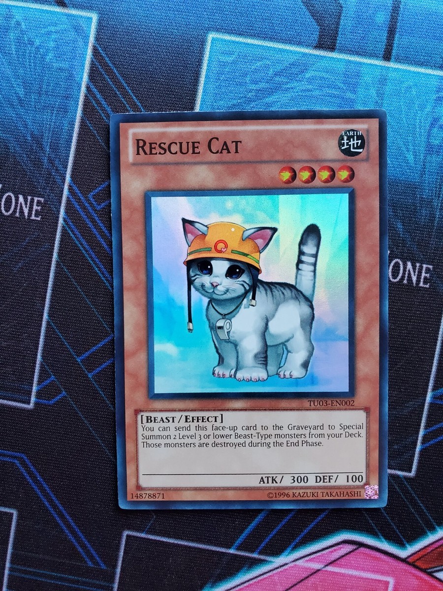 Yugioh Rescue Cat - TU03-EN002 - Super Rare NM Turbo Pack | eBay