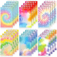 Mini Tie Dye Spiral Notepads - (Bulk Pack of 24 ) Small Pocket Mini Notebooks