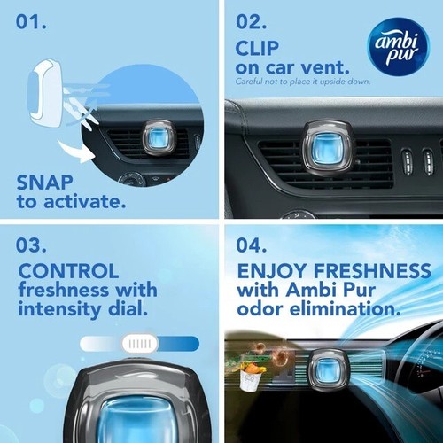Ambi Pur Car Clip Mold Fighter Car Air Freshener (2.2ml x 2 Packs) - Value Pack - Picture 5 of 12