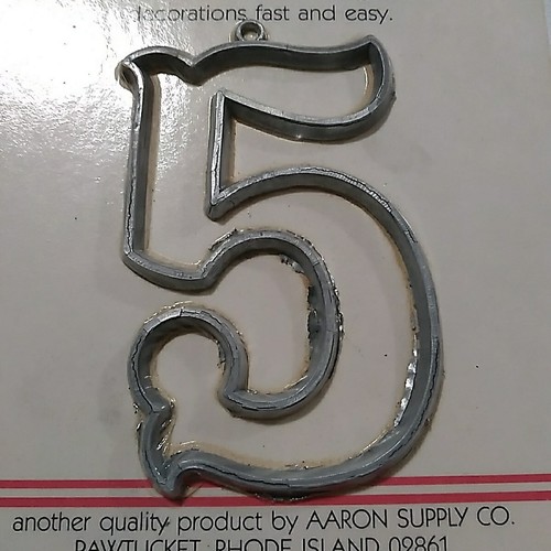 EZE FORM Stained Glass Suncatcher Number "5" Baking Form Only Vintage NEW - Picture 2 of 7