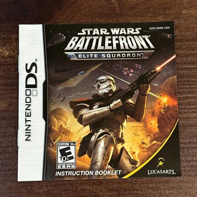 Star Wars Battlefront Elite Squadron Nintendo DS Instruction Manual Only