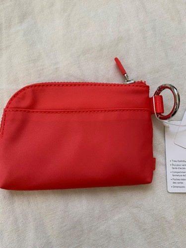 Lululemon Clippable Card Pouch bag wallet coin purse New Pink white - Picture 5 of 6