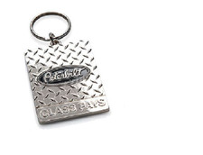 Peterbilt logo key chain diamond plate chrome diesel truck gift