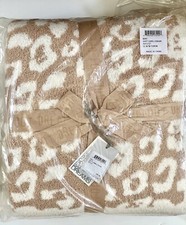 Leopard BAREFOOT DREAMS  CozyChic  Throw Camel/Cream EXTRA-LARGE 54x72 Ret 180