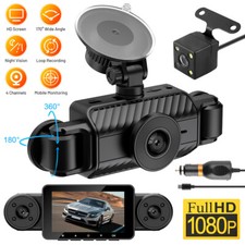 1080P Four Lens Car DVR Dash Cam Video Recorder G-Sensor Front  Inside Camera .