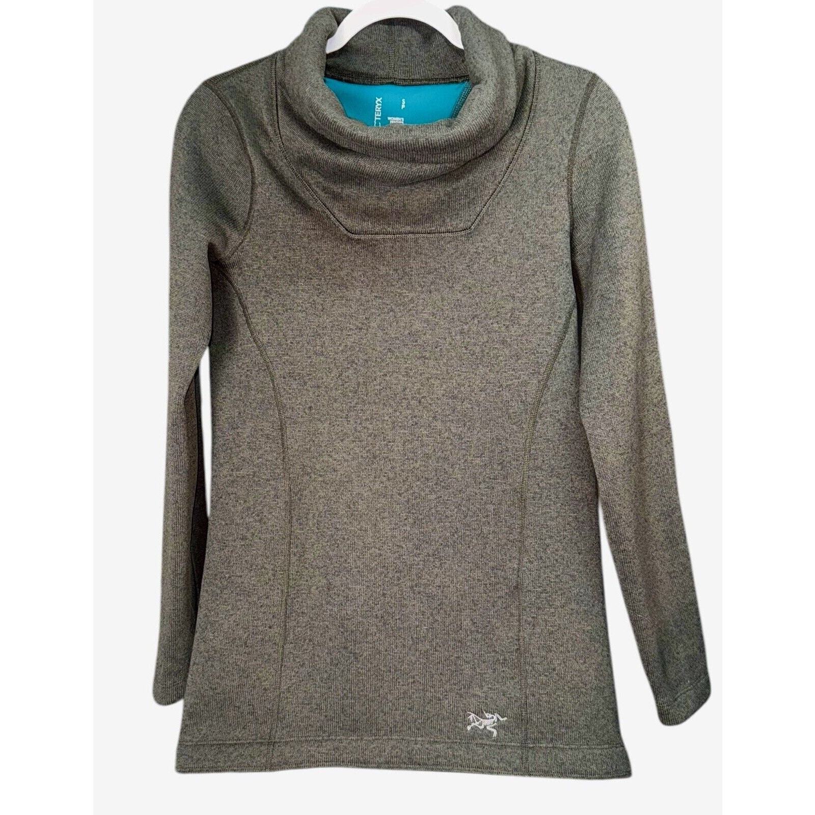 Top tunica Arc'teryx donna Desira collo ad imbuto pile verde capospalla taglia small